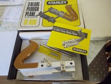 Stanley No.13-030 3 Iron Plough Plane Woodworking Tool -Complete in Original Box