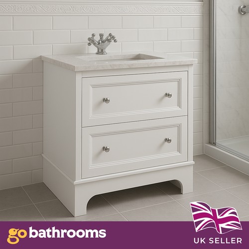 White bathroom vanity unit - white,