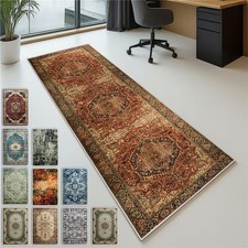 Long Hallway Runner Non Slip Door Mats Bedroom Rugs Kitchen Carpet Floor Mat UK