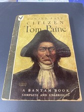 1946 BANTAM VINTAGE PAPERBACK Howard Fast Historical Novel CITIZEN TOM PAINE