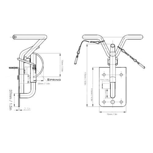 Quick release snap - quick, davits