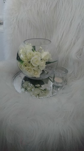 Wedding table centrepieces - table,