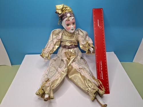 Vintage porcelain jester clown - porcelain,