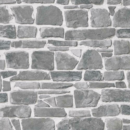 Rasch light grey brick stone - rasch,