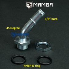 DIY Turbo Oil Return Drain Pipe Adapter Fitting Kit 45Deg 5/8" Barb Oil Pan Sump