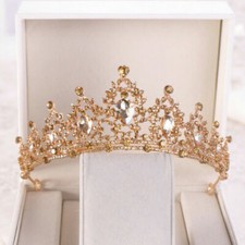Champagne Gold Tiara Crown For