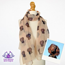WORKING COCKER SPANIEL DOG PRINT LADIES SCARF NEW DESIGN SHAWL FIELD SPANIEL
