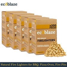 1000 Ecoblaze Natural Firelighters Wood Wool Fire Starter - Stoves & Ovens 5x200