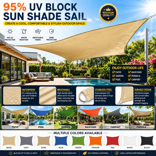 Heavy duty sun shade sail - heavy,
