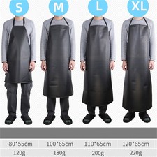 Waterproof /Oilproof PVC Black Aprons For Kitchen Waterproof Areas Work Cleaner