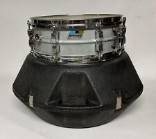 Vintage Ludwig Acrolite 14 x 5" Ludalloy Snare Drum Blue Olive Badge w/ OEM Case