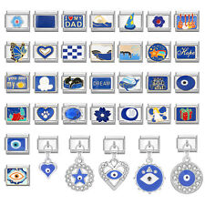 Italian charms Fits classic 9mm Nomination Italian Modular bracelet Blue Series