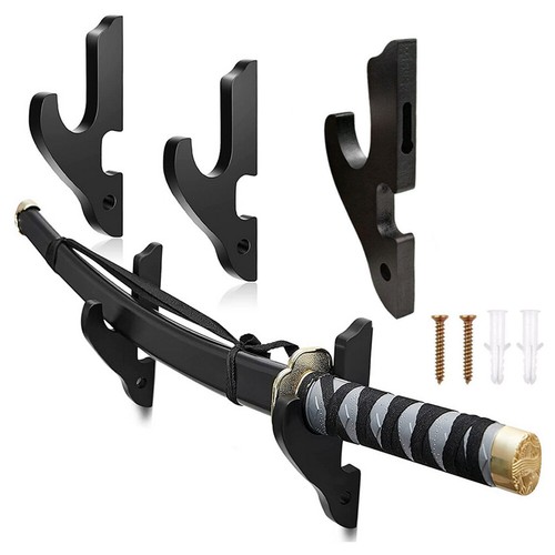 Wall mounted wooden sword - wall,