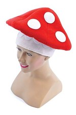Toadstool Hat Adults Mushroom Mario Toad Fancy Dress Costume Fairy Tale Nature