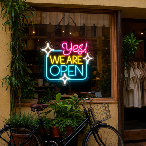 Led neon open sign - neon, we