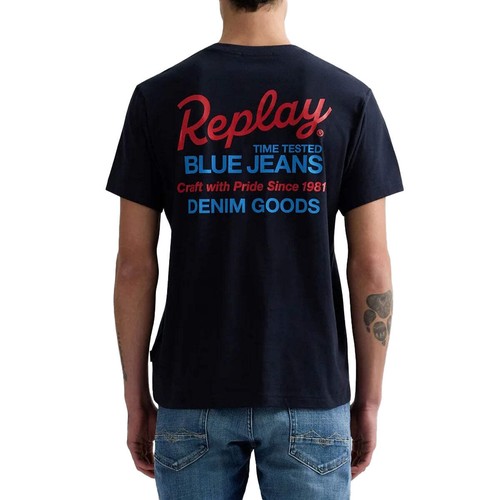 Replay front back logo navy - replay,
