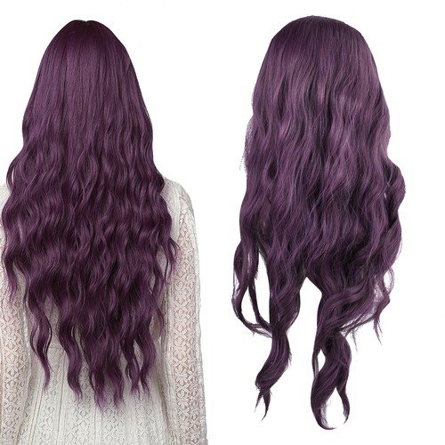Purple adjustable lady wig - lady,