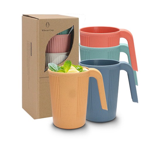 4pcs plastic cups with - plastic,