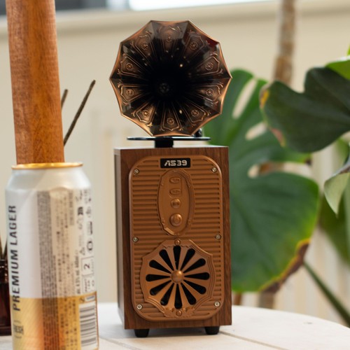 Retro tall gramophone - retro,