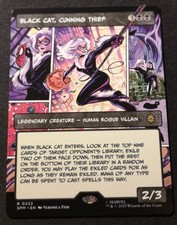 Black Cat, Cunning Thief - Borderless - SPM - MTG - EN - NM - 0222