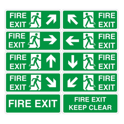 Fire exit sign - fire, vinyl