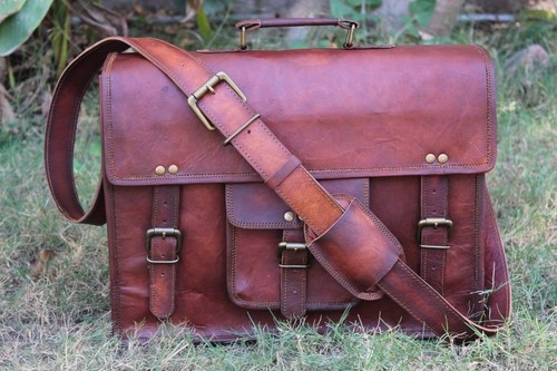 Genuine vintage brown leather - genuine,