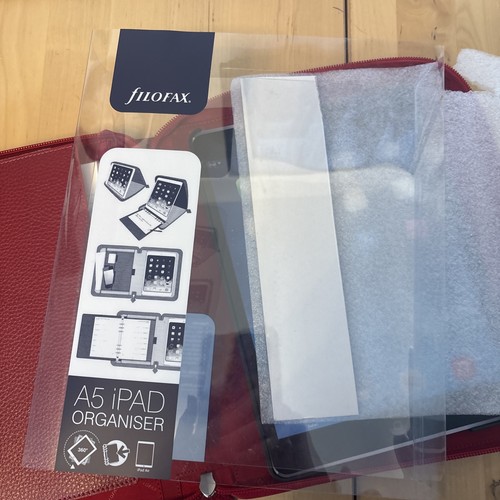 Filofax red leather ipad - red,