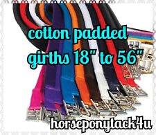 RHINEGOLD COTTON PADDED GIRTHS LOTS OF COLOURS SIZES FROM 16 INCH UP TO 56 INCH