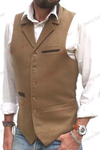 Mens moleskin cotton waistcoat - mens,