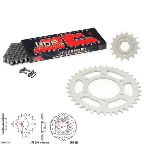 Cb125 chain and sprocket - s,