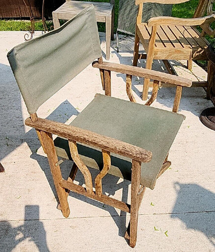Teak wood foldable director - wood,