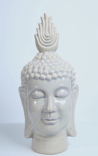 Large porcelain buddha head - large,