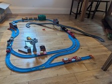 Vintage TOMY Thomas Tank Engine set inc track, trains Cranky and acceessories