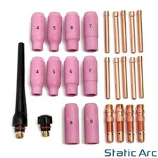 26pc WP17 WP18 WP26 TIG WELDING CONSUMABLES KIT TORCH COLLET BODY CUP NOZZLE
