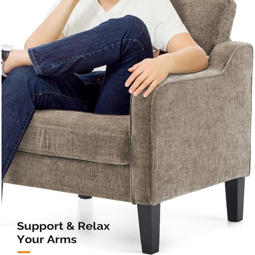 Chenille accent chair - chenille, mid