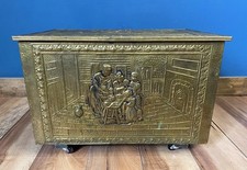 Vintage Brass Embossed Coal /