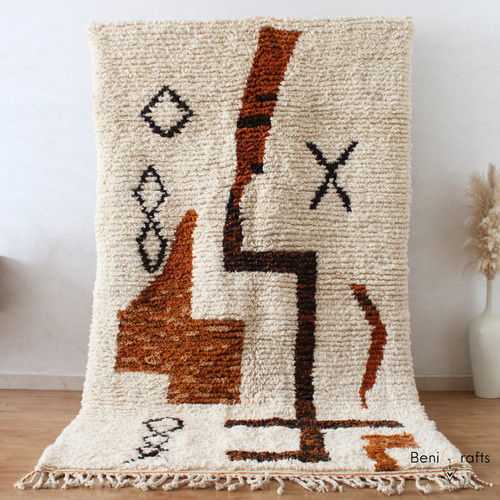 Moroccan beni ourain rug - beni,