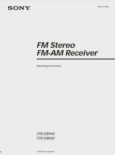 Sony str db940 - sony, fm