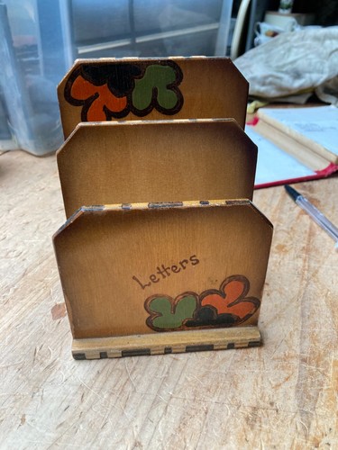 Wooden letter rack vintage - letter, 11