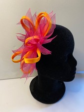 orange & pink fascinator
