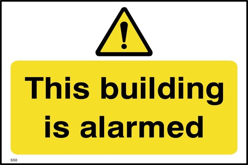 This building alarmed sign - building, is