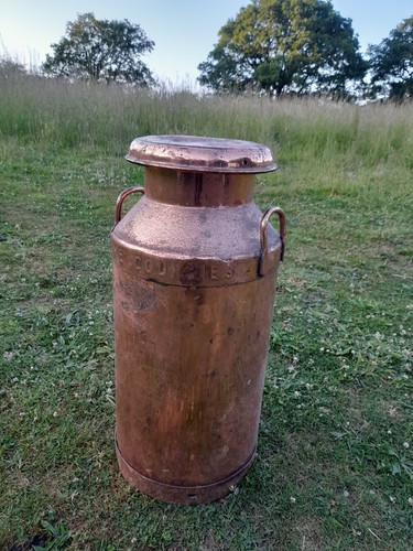 Antique gallon copper milk - antique,