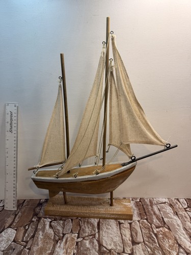 Vintage wooden model - vintage, sailboat