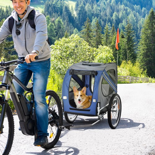 Folding dog bike - dog, trailer