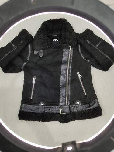 Zara black shearling aviator - black,