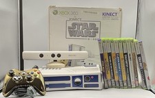 Limited Edition Star Wars Boxed Xbox 360 Console Bundle C3PO Controller 10 Games