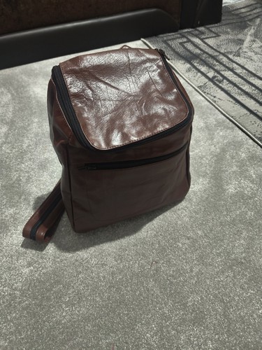 Brown genuine leather carrying - brown,