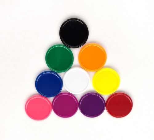 Round plastic counters - plastic,