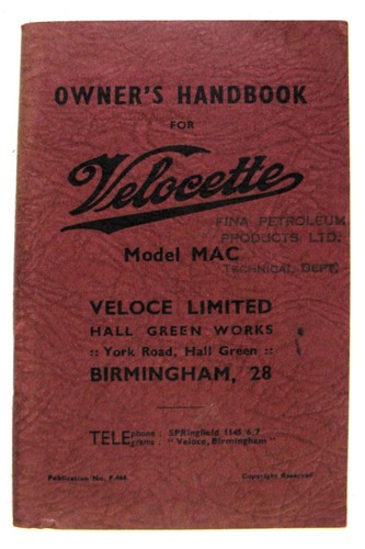 Velocette model mac - model,