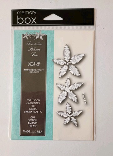 Memory box die - memory, poinsettia